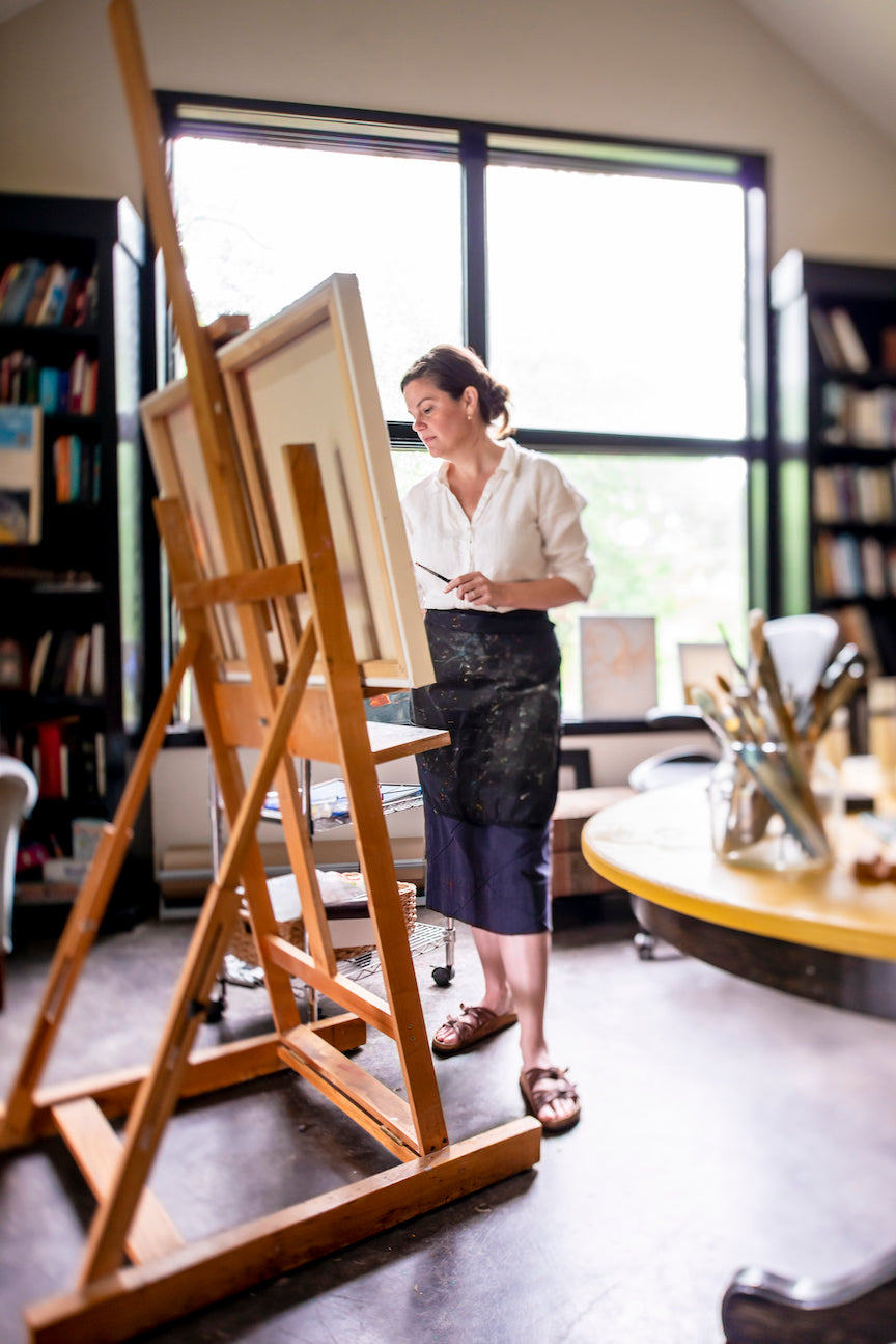 Artist Mary James Ketch in her studio.