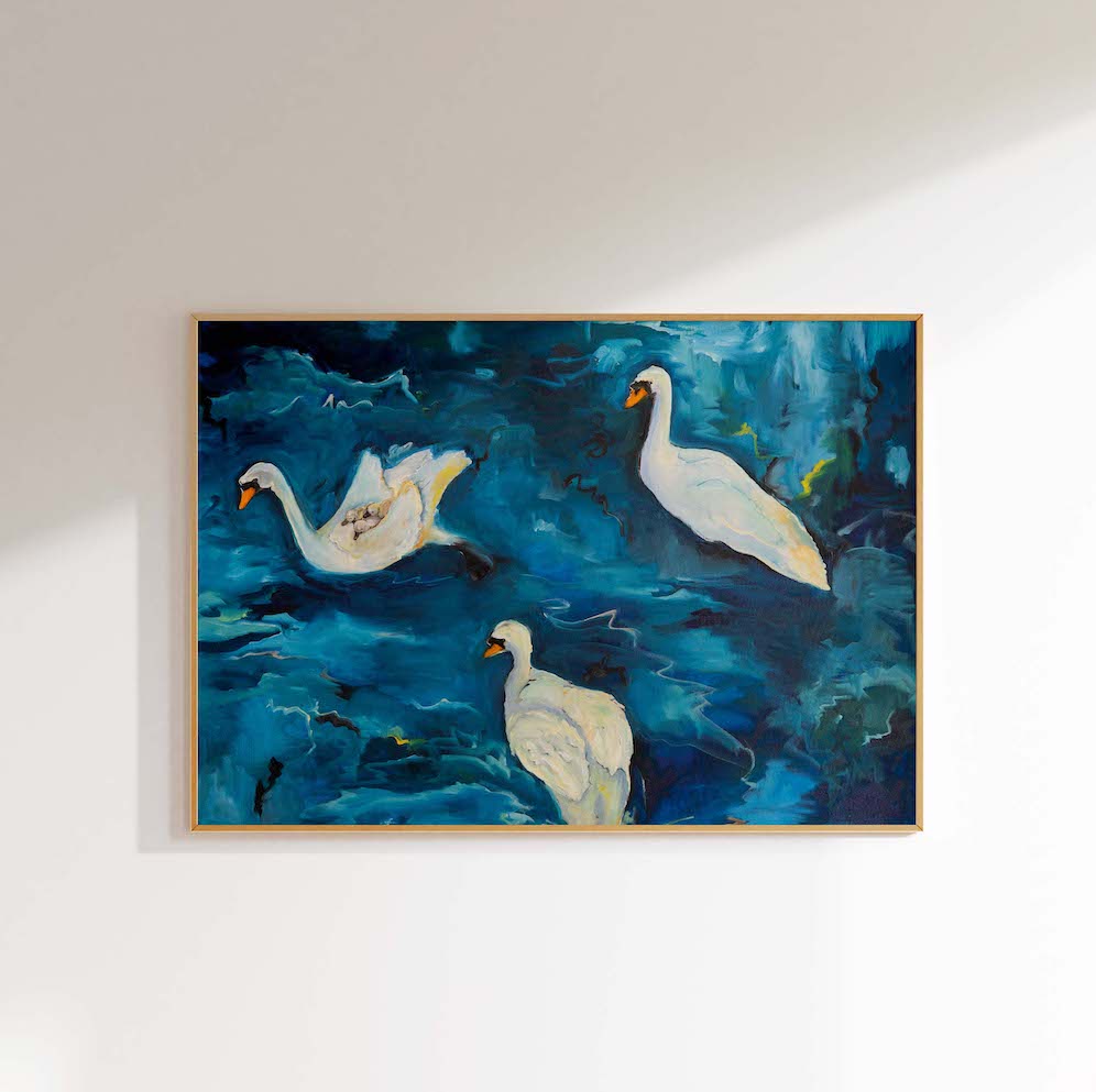 "Three Swans" Print